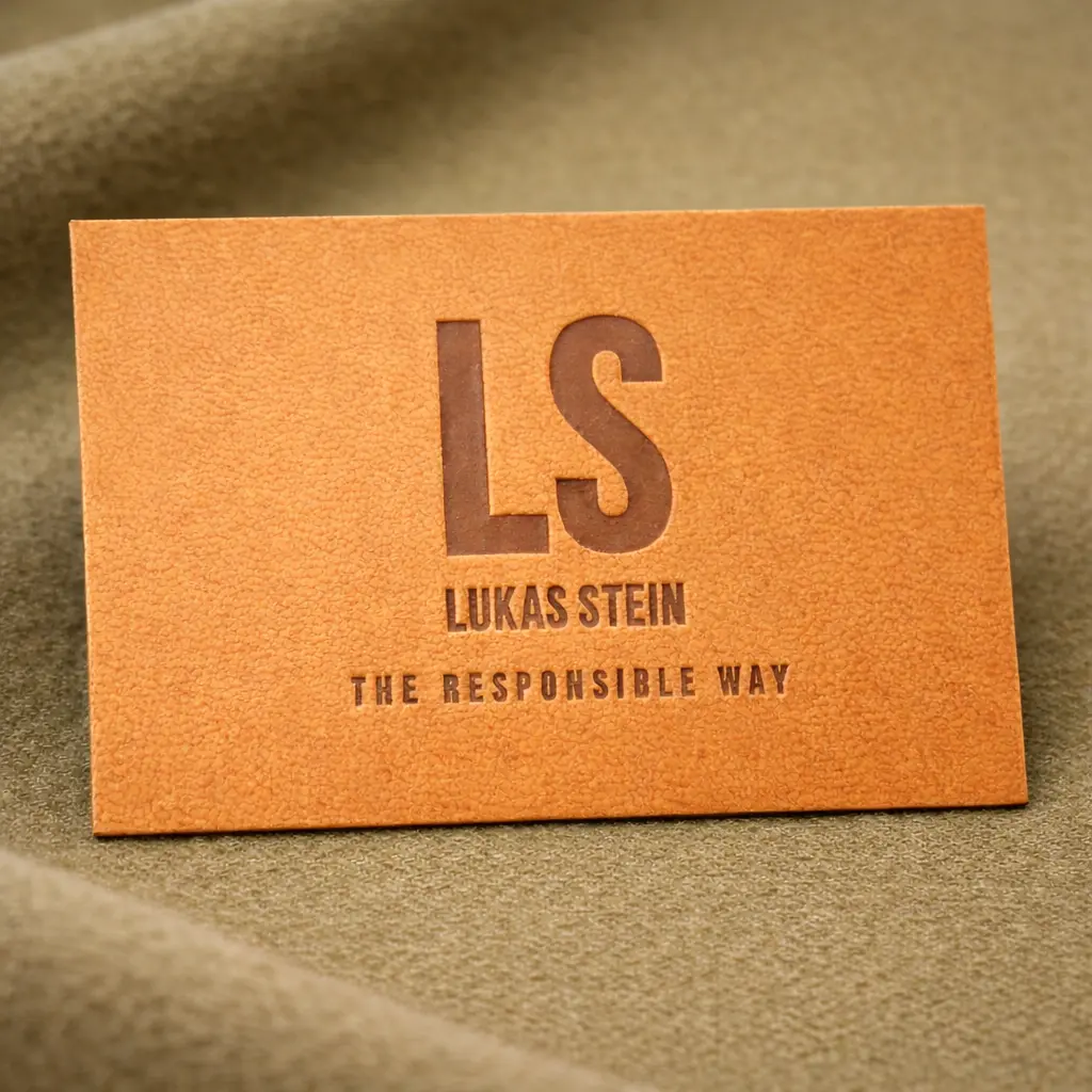 PBL-3361 vegan leather label for garment branding