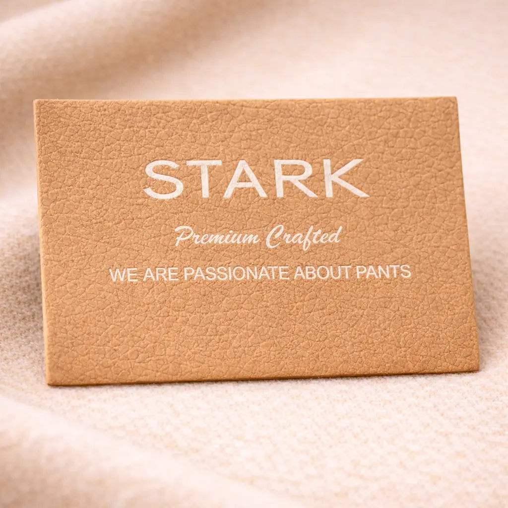 PBL-3359 vegan leather label for garment branding