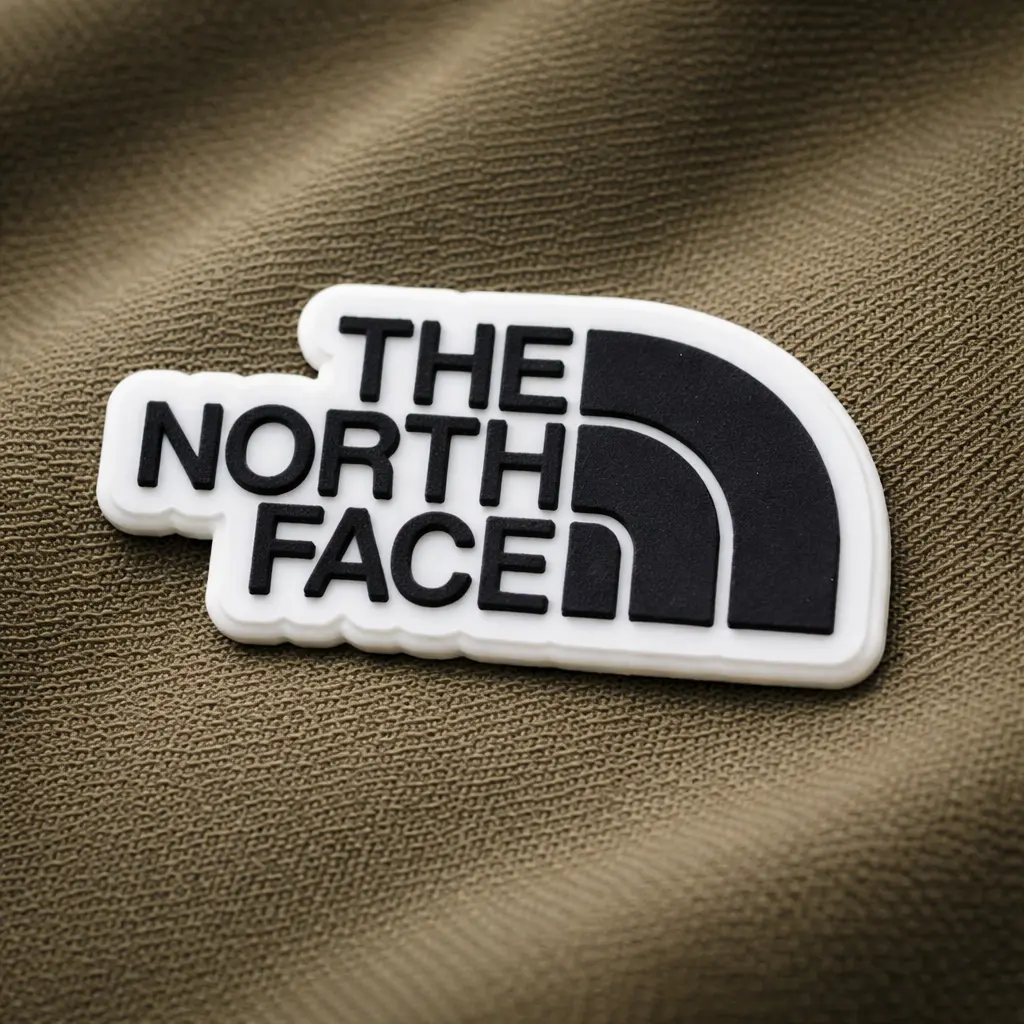 RL-3380 embossed rubber label for garment branding