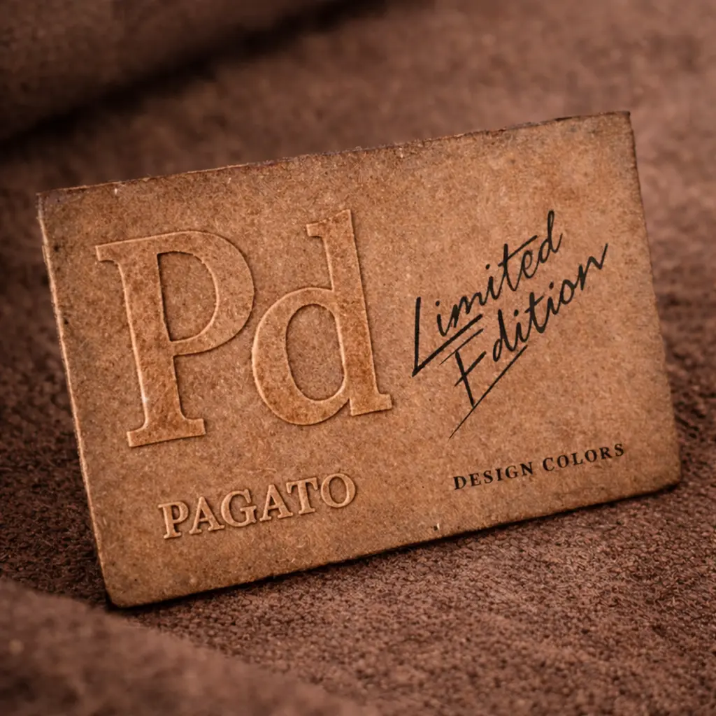 SL-3348 burn-effect salpa label for garment branding