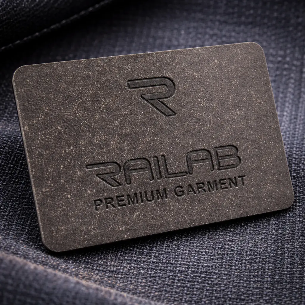 SL-3346 embossed salpa label for apparel brands